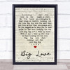 Big Love Fleetwood Mac Script Heart Quote Song Lyric Print