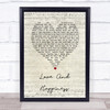 Al Green Love And Happiness Script Heart Song Lyric Quote Print