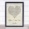 Bad English When I See You Smile Script Heart Song Lyric Quote Print