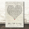 Billy Joel She's Got A Way Script Heart Song Lyric Quote Print