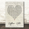 Cher After All Script Heart Song Lyric Quote Print