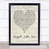 Eli Young Band Angel Like You Script Heart Song Lyric Quote Print