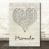 Foo Fighters Miracle Script Heart Song Lyric Quote Print