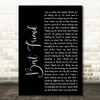 Jason Mraz Best Friend Black Script Song Lyric Quote Print