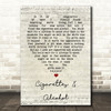 Cigarettes & Alcohol Oasis Script Heart Quote Song Lyric Print