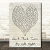 Don't Think Twice It's All Right Bob Dylan Script Heart Quote Song Lyric Print