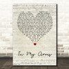 Plumb In My Arms Script Heart Song Lyric Quote Print