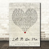 Ray LaMontagne Let It Be Me Script Heart Song Lyric Quote Print