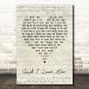 The Beatles And I Love Her Script Heart Song Lyric Quote Print