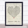 Van Morrison Someone Like You Script Heart Song Lyric Quote Print