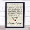 Karma Police Radiohead Script Heart Quote Song Lyric Print