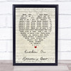 Knockin' On Heaven's Door Bob Dylan Script Heart Quote Song Lyric Print