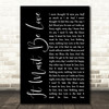 Madness It Must Be Love Black Script Song Lyric Quote Print
