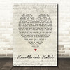 Elvis Presley Heartbreak Hotel Script Heart Song Lyric Quote Print