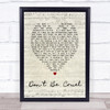 Elvis Presley Don't Be Cruel Script Heart Song Lyric Quote Print