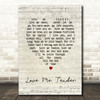 Elvis Presley Love Me Tender Script Heart Song Lyric Quote Print