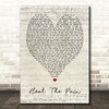 George Michael Heal The Pain Script Heart Song Lyric Quote Print