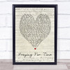 George Michael Praying For Time Script Heart Song Lyric Quote Print