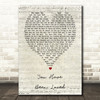 George Michael You Have Been Loved Script Heart Song Lyric Quote Print