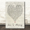 Sun Is Shining Axwell Ingrosso Script Heart Song Lyric Quote Print