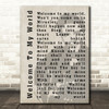 Elvis Presley Welcome To My World Shadow Song Lyric Quote Print