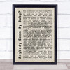 The Rolling Stones Anybody Seen My Baby Shadow Song Lyric Quote Print