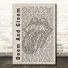 The Rolling Stones Doom And Gloom Shadow Song Lyric Quote Print