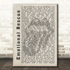 The Rolling Stones Emotional Rescue Shadow Song Lyric Quote Print