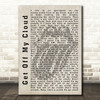 The Rolling Stones Get Off My Cloud Shadow Song Lyric Quote Print