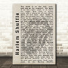 The Rolling Stones Harlem Shuffle Shadow Song Lyric Quote Print