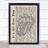 The Rolling Stones Its All Over Now Shadow Song Lyric Quote Print
