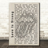 The Rolling Stones Love Is Strong Shadow Song Lyric Quote Print