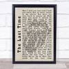 The Rolling Stones The Last Time Shadow Song Lyric Quote Print