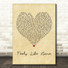 Edwina Hayes Feels like home Vintage Heart Song Lyric Print