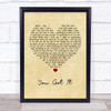 Roy Orbison You Got It Vintage Heart Song Lyric Print