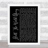 Oasis Half The World Away Black Script Song Lyric Quote Print