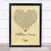 Adele Million Years Ago Vintage Heart Quote Song Lyric Print