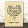 Art Garfunkel Bright Eyes Vintage Heart Quote Song Lyric Print