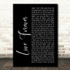 Oasis Live Forever Black Script Song Lyric Quote Print