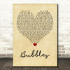 Biffy Clyro Bubbles Vintage Heart Quote Song Lyric Print