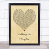 Cher Walking In Memphis Vintage Heart Quote Song Lyric Print