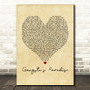 Coolio Gangsta's Paradise Vintage Heart Quote Song Lyric Print