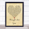 Dream Theater Through Her Eyes Vintage Heart Quote Song Lyric Print