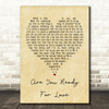 Elton John Are You Ready For Love Vintage Heart Quote Song Lyric Print