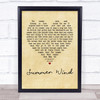 Frank Sinatra Summer Wind Vintage Heart Quote Song Lyric Print