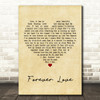Gary Barlow Forever Love Vintage Heart Quote Song Lyric Print