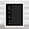 Randy Travis Deeper Than The Holler Black Script Song Lyric Quote Print