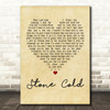 Jimmy Barnes Stone Cold Vintage Heart Quote Song Lyric Print