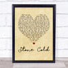 Jimmy Barnes Stone Cold Vintage Heart Quote Song Lyric Print