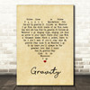 Paul Weller Gravity Vintage Heart Quote Song Lyric Print